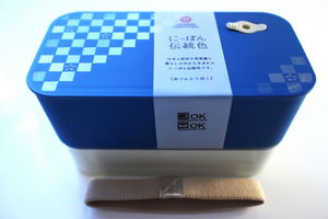 SAKURA BENTO - square bento 2 étages konpéki - Bento Box