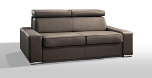 WHITE LABEL - canapé 2-3 places chicago convertible ouverture ra - Sofa Bed