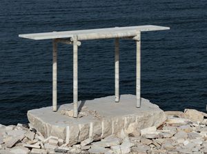 CLEMENT BRAZILLE - stone traverine - Console Table