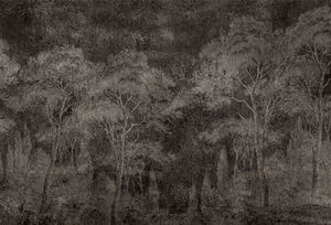 Ananbô - pins et cyprès nuit - Panoramic Wallpaper