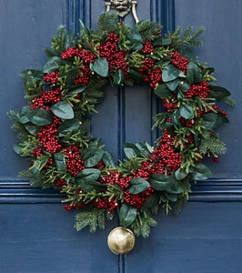 LIGHTS4FUN - baies rouges - Christmas Wreath
