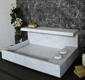 MG12 - carrara c marble washbasin | jp - Freestanding Basin