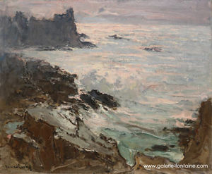 Fontaine - ile de ouessant - Oil On Canvas And Oil On Panel
