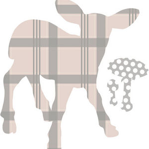 ART STICKER - sticker chambre bébé agneau - Children's Decorative Sticker