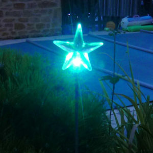 FEERIE SOLAIRE - pic solaire etoile lumineuse 5 couleurs 76cm - Garden Candle Holder