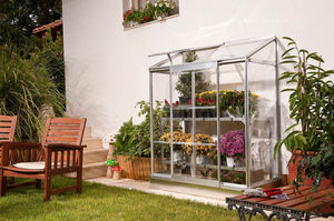 Chalet & Jardin - serre adossée 0,9m² en polycarbonate et aluminium  - Mini Greenhouse