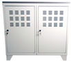 Office cabinet-PIERRE HENRY-Armoire de rangement métal 2 portes Blanc