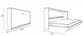 Fold Away bed-WHITE LABEL-Armoire lit LINEA transversale façade BLANC MAT , 