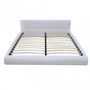 Double bed-WHITE LABEL-Lit cuir 180 x 200 cm blanc