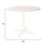Round diner table-WHITE LABEL-Table repas NUTS de DutchBone 90 x 75 cm