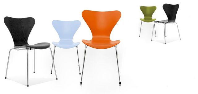 Arne Jacobsen - Chair-Arne Jacobsen-Chaise Sries 7 Arne Jacobsen 3107 Bois structur Ro