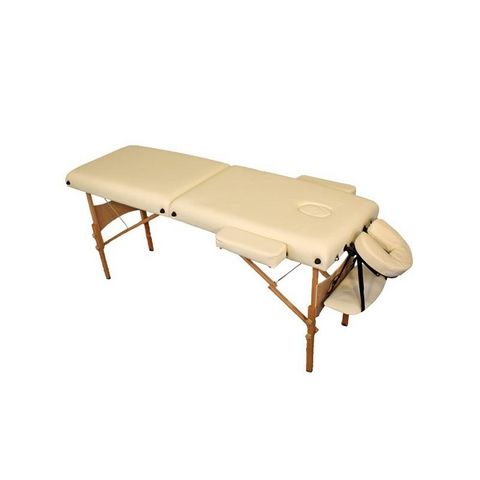 WHITE LABEL - Massage table-WHITE LABEL-Table de massage 7,5 cm épaisseur crème