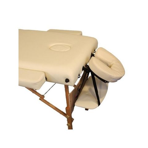 WHITE LABEL - Massage table-WHITE LABEL-Table de massage 7,5 cm épaisseur crème