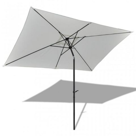 WHITE LABEL - Telescopic parasol-WHITE LABEL-Parasol rectangulaire manivelle et bascule
