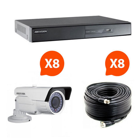 HIKVISION - Security camera-HIKVISION-Videosurveillance - Pack 8 caméras infrarouge Kit 