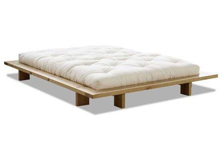 WHITE LABEL - Single bed-WHITE LABEL-Cadre de lit  japonais JAPAN miel 140*200cm avec s
