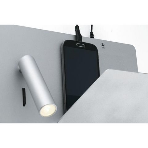 FARO - Wall lamp-FARO-Applique Suau avec liseuse Led droite