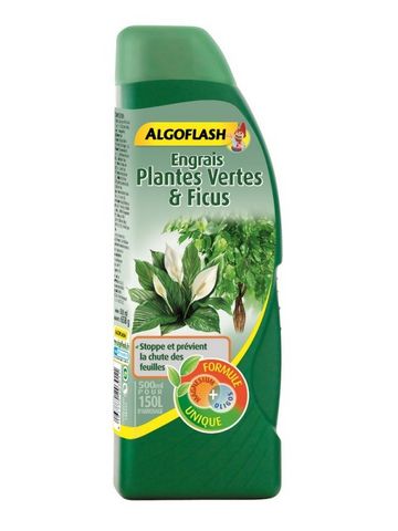 ALGOFLASH - Fertilizer-ALGOFLASH-Engrais liquide Plantes Vertes et Ficus 500ml