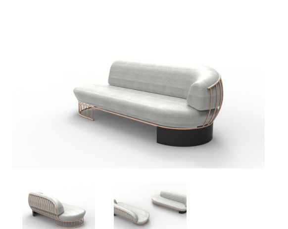 DESINVOLTE DESIGN - 3-seater Sofa-DESINVOLTE DESIGN-Sherry