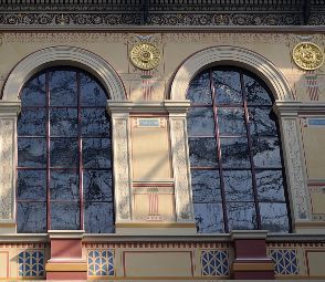 VERRERIE DE SAINT JUST - verre etiré noble - Glasfensterfront