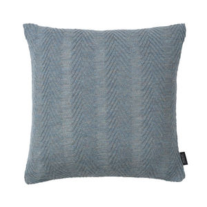 LOUISE ROE COPENHAGEN - 100% baby alpaca cushion herringbone antique blue - Kissen Quadratisch