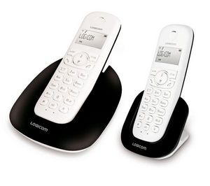 LOGICOM - tlphone dect manta 250 duo - noir/blanc - Telefon