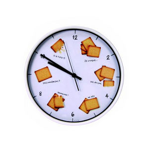 WHITE LABEL - horloge gourmande biscuits - Pendelwanduhr