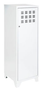 PHSA - armoire 1 porte en métal blanc 40x40x134cm - Kleiderschrank