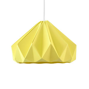 SNOWPUPPE - chestnut - suspension papier jaune automne ø28cm | - Deckenlampe Hängelampe