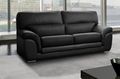Sofa 3-Sitzer-WHITE LABEL-CLOE canapé 3 places cuir vachette noir