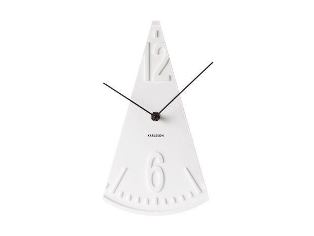 Karlsson Clocks - Wanduhr-Karlsson Clocks-Horloge balance blanche à poser 16x28,5cm