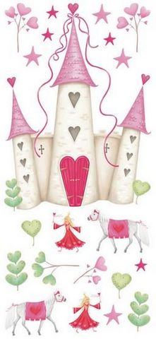 RoomMates - Kinderklebdekor-RoomMates-Stickers repositionnables château de princesse 21 