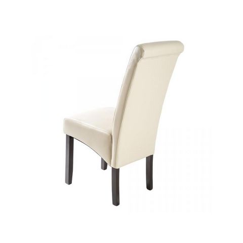 WHITE LABEL - Stuhl-WHITE LABEL-6 chaises de salle à manger crème