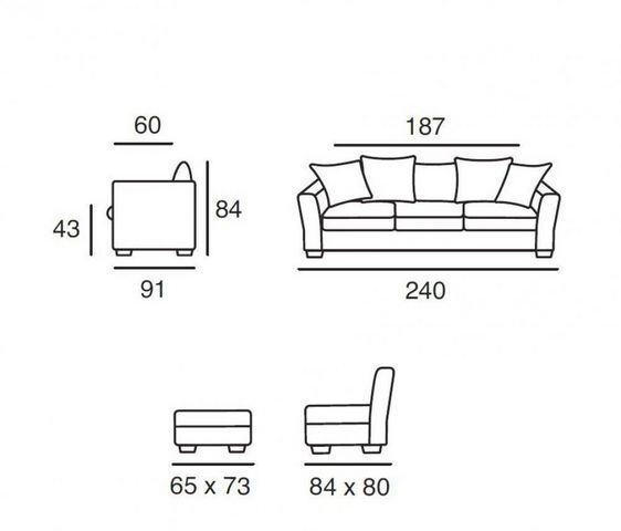 Home Spirit - Variables Sofa-Home Spirit-Canapé d'angle fixe WATSON tissu microfibre grège