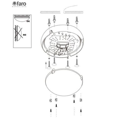 FARO - Aussen Deckenleuchten-FARO-Plafonnier rond extérieur Dakyu D34 cm IP65