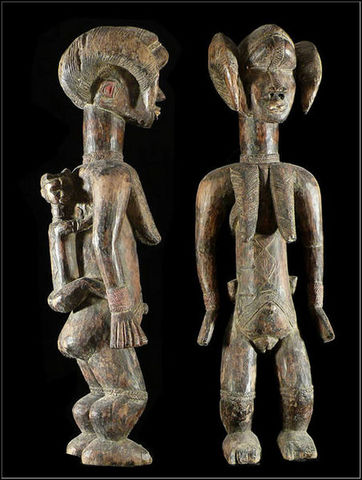 Arts Africains - Statue-Arts Africains-Statue Maternite Lu me