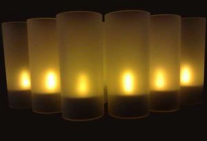 SUNCHINE - 6 bougies led fonction souffle - Vela De Exterior