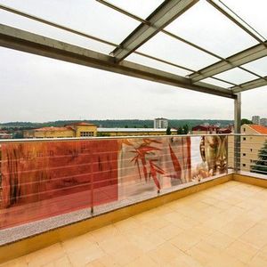 PRISMAFLEX international - brise-vue balcon imprimé buddha rouge 3m - Visillos A Media Altura