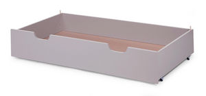 WHITE LABEL - tiroir pour lit 60x120 avec roulettes coloris gris - Cuna Plegable
