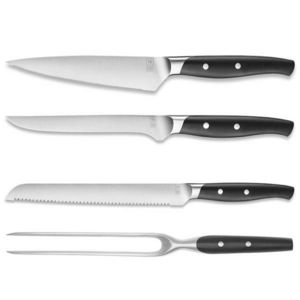 Arcos Juego Cuchillos Cocina cuchillos | Cuchillo profesional | 6 piezas |  Chef 215 mm + Cocina 150 mm, Verduras 100 mm + Tijera cocina + Pelador de