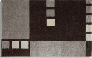 WHITE LABEL - samoa design tapis patchwork gris - 160x230 cm - Alfombra Contemporánea