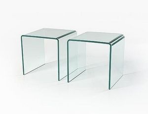 Abode Interiors - glass side tables - Mesa De Sofá