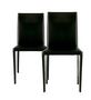 Silla-WHITE LABEL-Lot de 2 chaises design CATHY en simili cuir noir
