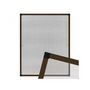 Mosquitero de ventana-WHITE LABEL-Moustiquaire pour fenêtre cadre fixe en aluminium 100x120 cm brun