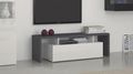 Mueble TV HI FI-WHITE LABEL-Meuble design TV TREVISO 2  blanc