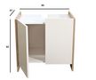 Mueble bajobañera-WHITE LABEL-Meuble sous-vasque DOVA design chêne 2 portes blan