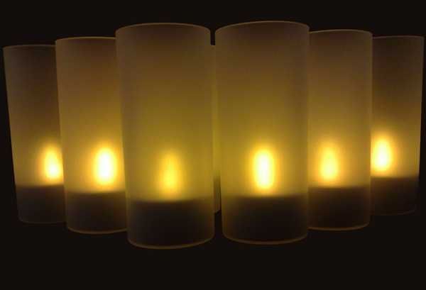 SUNCHINE - Vela de exterior-SUNCHINE-6 bougies led fonction souffle