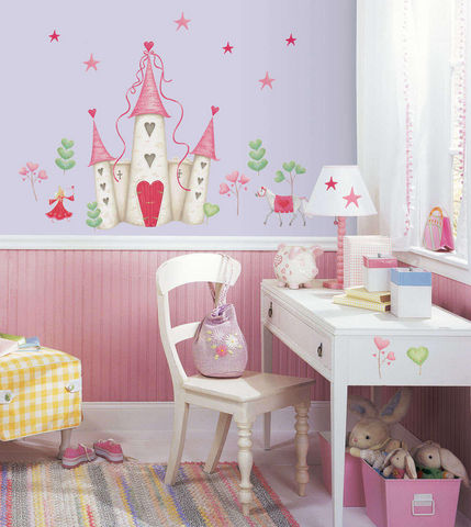 RoomMates - Adhesivo decorativo para niño-RoomMates-Stickers repositionnables château de princesse 21 