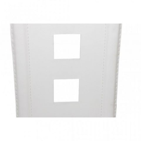 WHITE LABEL - Silla-WHITE LABEL-8 Chaises de salle a manger blanches