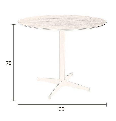 WHITE LABEL - Mesa de comedor redonda-WHITE LABEL-Table repas NUTS de DutchBone 90 x 75 cm